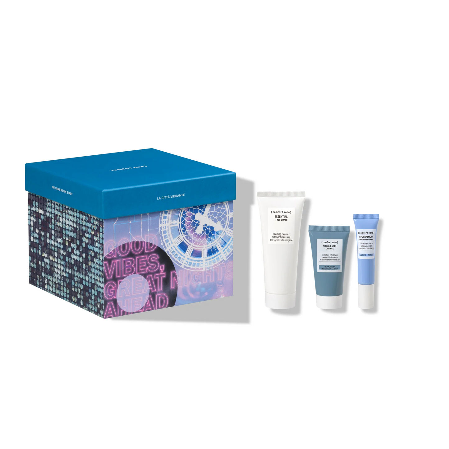 The Bustling City (LONDRES)– Coffret cadeau Comfort Zone |Routine éclat & hydratation